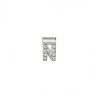 Charm Nomination Donna Sei Mia in Argento Zirconia LETTERA-N - LETTERA-N